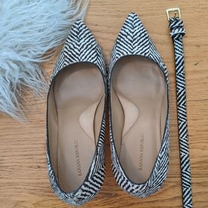 Banana Republic zebra print pony hair high heels